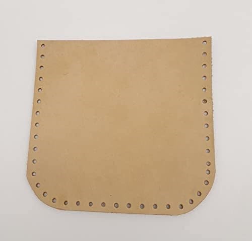 Aksesuar Ham Doğal Renk Gerçek Deri 12x12 cm Oval Kenar Cep
