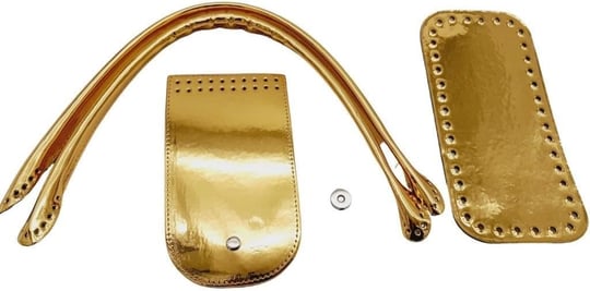Aksesuar Pelikan Saplı Parlak Rugan Deri Seti Gold Renk