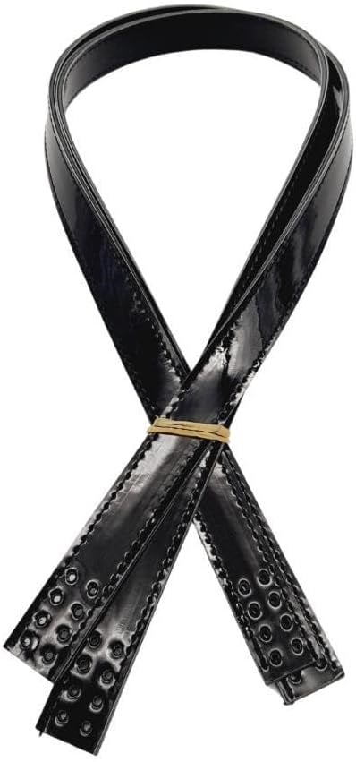 Aksesuar Rugan Deri 80x2 cm Dikişli Çift Sapı Siyah Renk