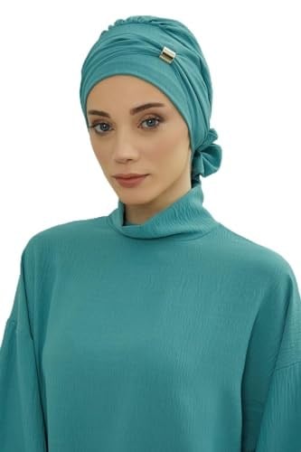 Aksesuarlı Aerobin Kumaş Hazır Türban,HT-95