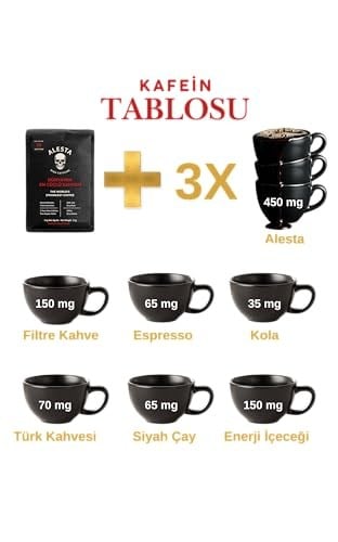 Alesta Coffee Yüksek Kafeinli Öğütülmüş Filtre Kahve 250 Gr. / Sporcu Kahvesi 3 Kat Kafein(french Press Ve Makine)