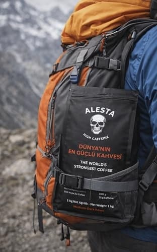 Alesta Coffee Yüksek Kafeinli Öğütülmüş Filtre Kahve 250 Gr. / Sporcu Kahvesi 3 Kat Kafein(french Press Ve Makine)