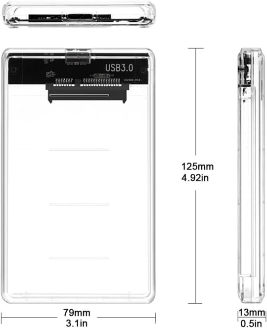 Alfais 4266 2.5 Usb 3.0 Harici Ssd Harddisk Şeffaf SataTaşınabilir Hdd Kutusu