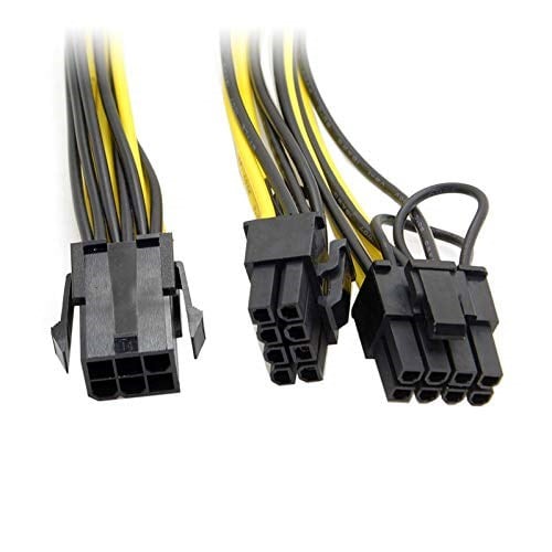 Alfais 4302 Pci e 8 Pin (6+2) 2X Pci-e Ekran Kartı Power Çoklayıcı Kablosu