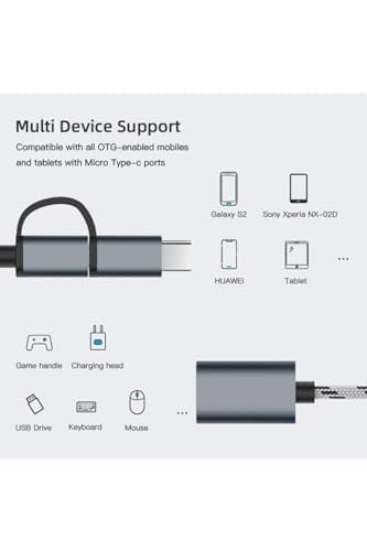 Alfais 4901 USB 3.0 OTG To Type-C Micro USB Data Şarj Çevirici Dönüştürücü Adaptör