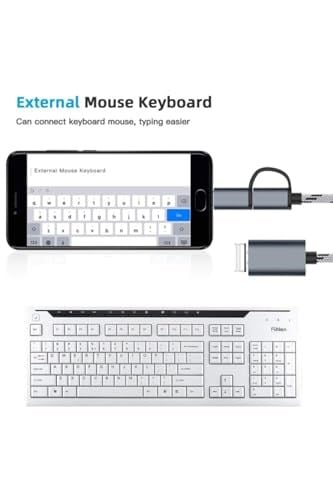 Alfais 4901 USB 3.0 OTG To Type-C Micro USB Data Şarj Çevirici Dönüştürücü Adaptör