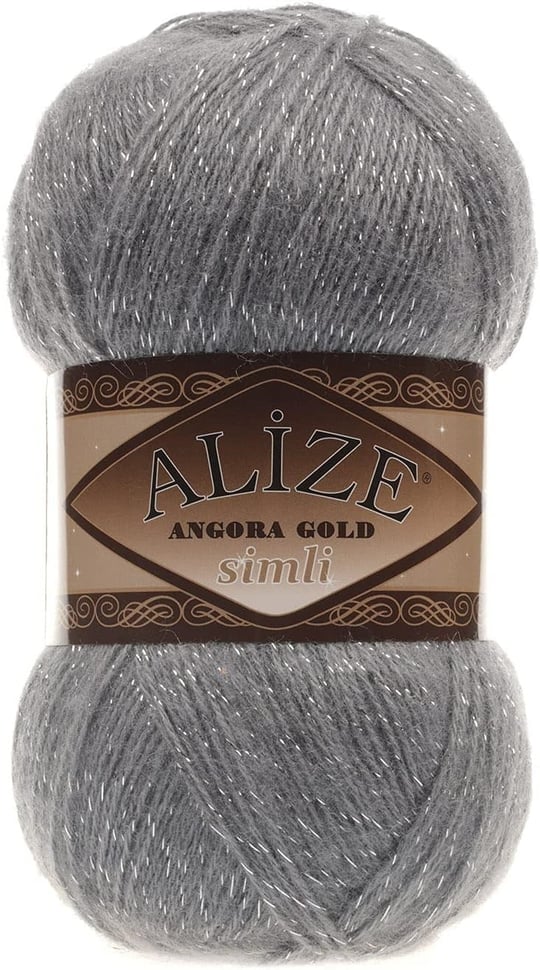 Alize Angora Gold Simli El Örgü İpi 5 Adet (Deniz Köpüğü 515)