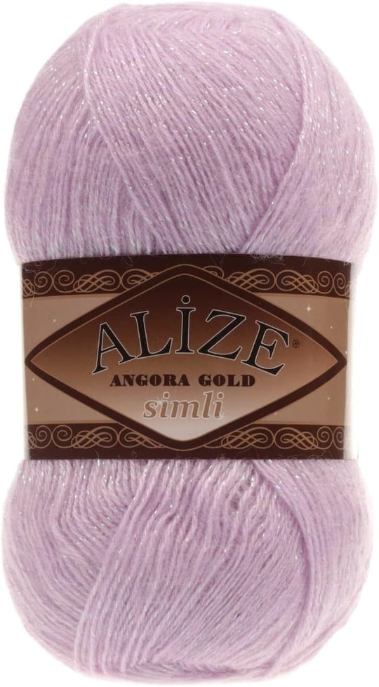 Alize Angora Gold Simli El Örgü İpi 5 Adet (Deniz Köpüğü 515)