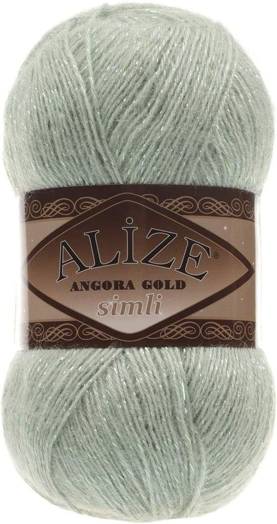 Alize Angora Gold Simli El Örgü İpi 5 Adet (Deniz Köpüğü 515)