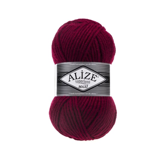 Alize Superlana Maxi El Örgü İpliği 100 gr 390 Vişne