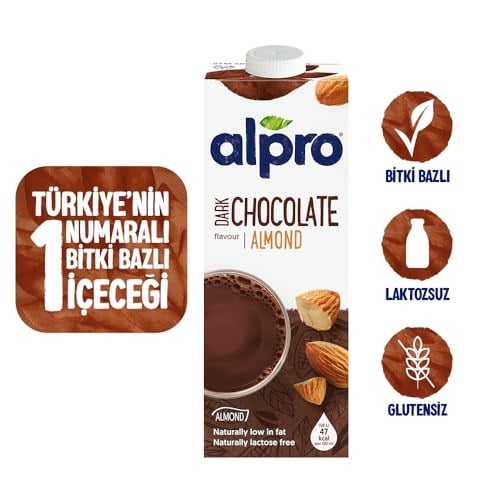 Alpro Badem Bitter Çikolata İçeceği 1L 2li paket
