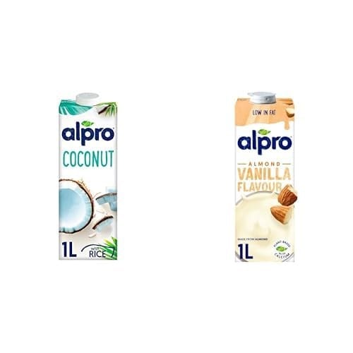 Alpro Hindistan Cevizi Bitki Bazlı İçecek 1 L ve Alpro Badem Vanilya Bitki Bazlı İçecek 1L