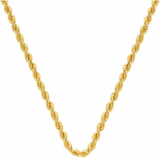 Altın Sepeti Burma Halat Zincir 65 cm