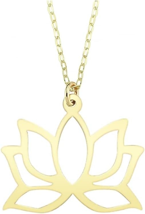 Altın Sepeti Minik Lotus Çiçeği Kolye
