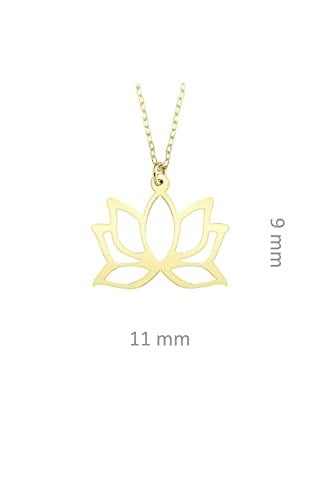 Altın Sepeti Minik Lotus Çiçeği Kolye