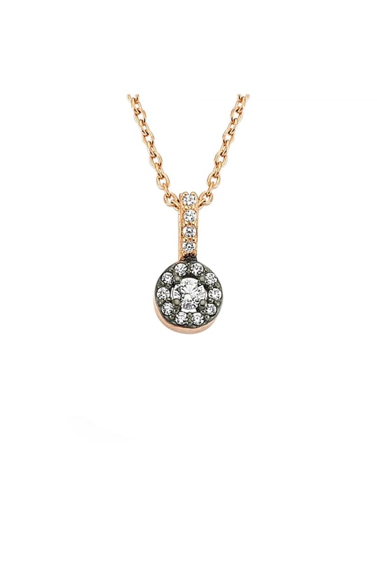 Altın Sepeti Rose Elmas Modeli Mini Kolye