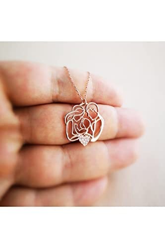 Altın Sepeti Rose Gümüş Aile Kolyesi