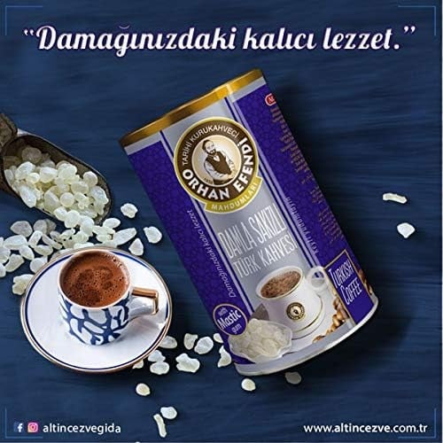 Altıncezve Orhan Efendi Damla Sakızlı Türk Kahvesi Teneke 500 Gr