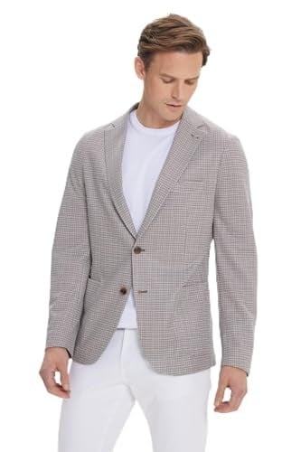 ALTINYILDIZ CLASSICS Slim Fit Dar Kesim Mono Yaka Desenli Blazer Ceket