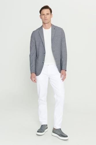 ALTINYILDIZ CLASSICS Slim Fit Dar Kesim Mono Yaka Desenli Blazer Ceket