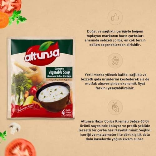 Altunsa Hazır Çorba Kremalı Sebze 6 lı 60 G