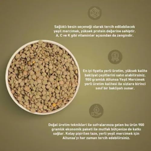 Altunsa Yeşil Mercimek Yerli 900 G X 2 Adet