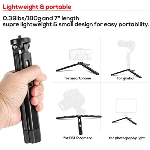Alüminyum Mini Tripod, Zhiyun Smooth Q/4, Crane Plus/2, Weebill s, Ronin S/SC/RS2/RSC2, Osmo Mobile, Gimbal Sap Kavrama Sabit - Seçenekler: Sabit yükseklik versiyonu, Yüksekliği ayarlanabilir versiyon