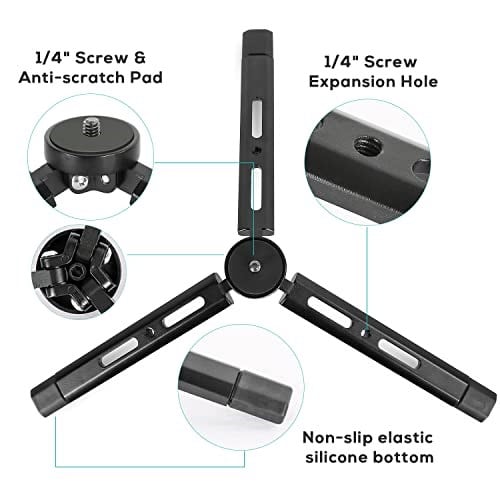 Alüminyum Mini Tripod, Zhiyun Smooth Q/4, Crane Plus/2, Weebill s, Ronin S/SC/RS2/RSC2, Osmo Mobile, Gimbal Sap Kavrama Sabit - Seçenekler: Sabit yükseklik versiyonu, Yüksekliği ayarlanabilir versiyon