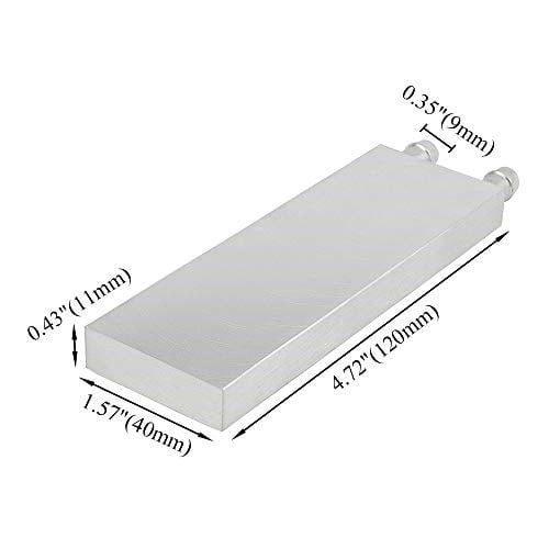 alüminyum soğutma blok CPU grafik kartı Soğutucu Soğutucu 40 x 120 için (Beyaz)