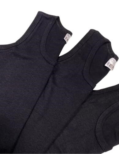 ALYA UNDERWEAR Erkek Çocuk, Pamuklu Ribana Kumaş Atlet, Oval Yaka 3lü Paket - Seçenekler: 13-14 Yıl, 11-12 Yıl, 9-10 Yıl, 7-8 Yıl, 5-6 Yıl, 3-4 Yıl