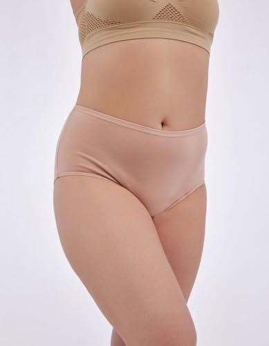 ALYA UNDERWEAR Kadın İç Çamaşırı, Büyük Beden Yüksek Bel Kadın Külotlar, Nefes Alabilir, Organik, Extra Battal, Pamuklu Kadın Çamaşırı, 5li Paket (8XL, 9XL, 10XL)