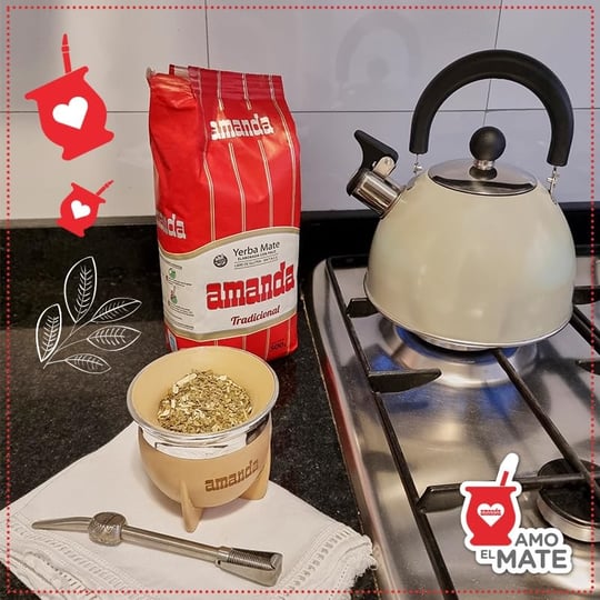 AMANDA YERBA MATE ÇAY 250 GR X4 ADET + paslanmaz çelik pipet (HEDİYE)