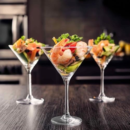 Amazing Abby - Vesper - 10 oz Plastik Martini Bardakları (4lü Set), Plastik Kokteyl Bardakları, Yeniden Kullanılabilir, BPA İçermez, Kırılmaz, Bulaşık Makinesinde Yıkanabilir, Havuz Kenarı, Açık