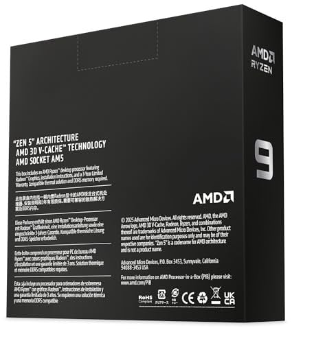 AMD CPU AM5 BOX RYZEN 9 9950X3D2 100-100001978WOF 16C/32T/4.3-5.6GHZ/200W