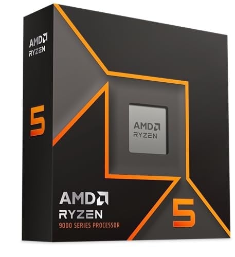 AMD Ryzen 5 9600X İşlemci, 6 Çekirdek/12 Dizginsiz İplik, Zen Mimarisi 5, 38MB L3 Önbellek, 65 W TDP, 5,4 GHze kadar Frekans Artışı, Soket AM5, DDR5 ve PCIe 5.0, Fan Yok