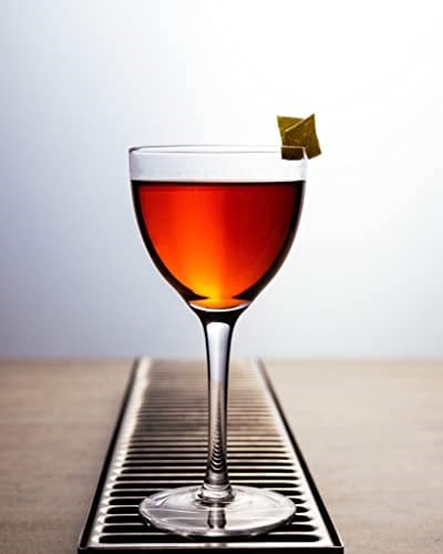 Amehla Nick and Nora Coupe Kokteyl Bardakları - Elde Üfleme 2li Set, Manhattan, Martini, Aperitif, Algonquin veya Liman Şarabı Servis Etmek için Küçük Düz Vintage Coupe Bardağı, 141 ml (Düz, 2)