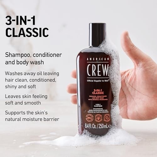 American Crew 3ü 1 Arada Şampuan Saç Kremi Vücut Yıkama Jeli Classıc 1000ml