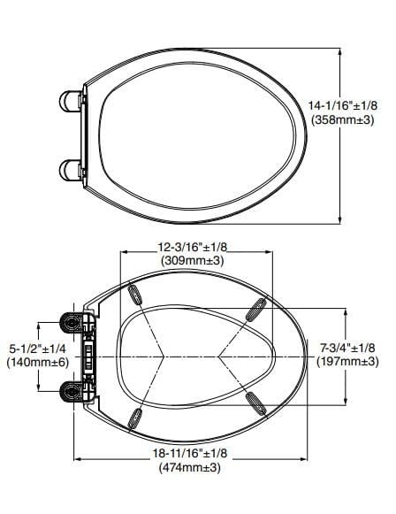 American Standard 5321A65CT.021 Champion Yavaş Kapanan Uzatılmış Klozet Oturağı, Kemik