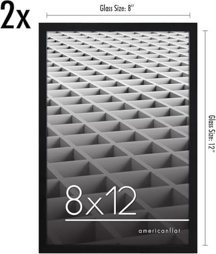 Americanflat Resim çerçevesi, 20,3 x 30,5 cm, kırılmaz camlı, duvar ve masa plakası için yatay ve dikey formatlar (2 adet) - Seçenekler: 4x4, 4x6, 5x5, 8x12, 2li Paket