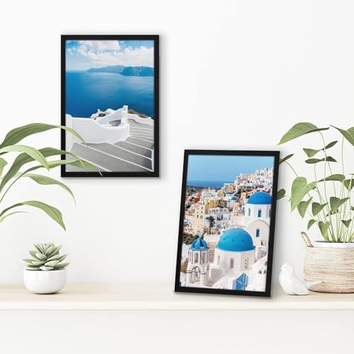 Americanflat Resim çerçevesi, 20,3 x 30,5 cm, kırılmaz camlı, duvar ve masa plakası için yatay ve dikey formatlar (2 adet) - Seçenekler: 4x4, 4x6, 5x5, 8x12, 2li Paket