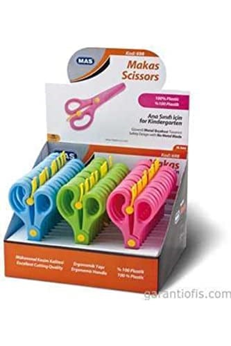Anaokulu makas, el işi makası, % 100 plastik, farklı renklerde, çocuk makası