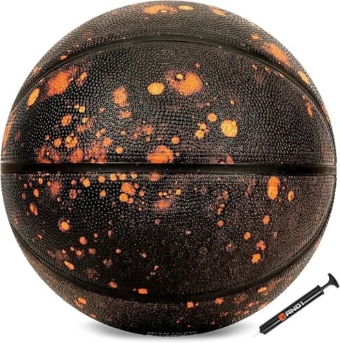 AND1 Chaos Basketbol: Resmi Yönetmelik Boyut 7 (74,9 cm) Kauçuk Basketbol Topu - Derin Kanal-BAU-Streetball, İç ve Dış Mekan Basketbol Oyunları için üretilmiştir