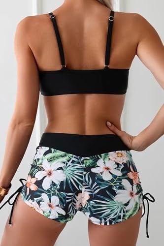 Angelsin Büzgü Ayarlı Baskılı Bikini Takımı