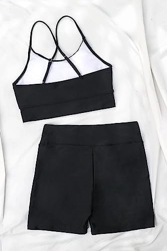 Angelsin Deniz Şortlu Sırtı Çapraz Tankini Bikini Takım