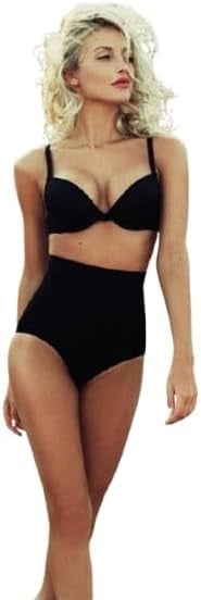 Angelsin Siyah Yüksek Bel Bikini Alt Siyah L - 40