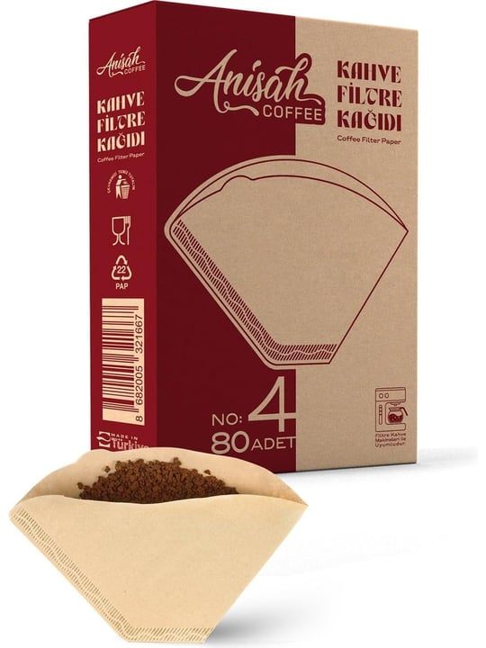 Anisah Coffee 80li Filtre Kahve Kağıdı | Kokusuz | Kimyasalsız | Doğa Dostu | Yırtılmaz | Kokusuz Kimyasalsız Doğa Dostu Yırtılmaz