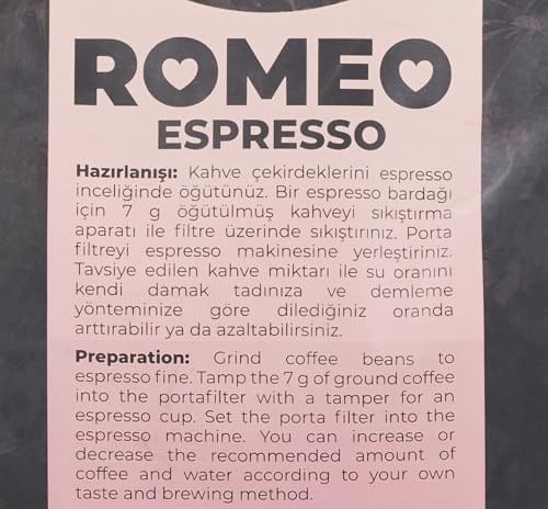 Anisah Coffee Romeo Espresso Çekirdek Kahve 1000gr