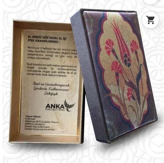 anka el örme ipek kravat