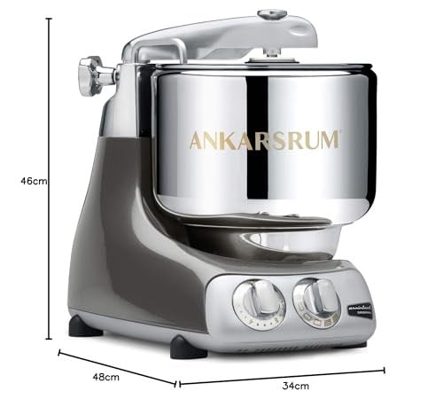 Ankarsrum Assistent 6230 Black Chrome – 1500 W | 7L paslanmaz çelik kase | geri dönüştürülmüş alüminyum | İsveçte el yapımı | sağlam ve çok yönlü