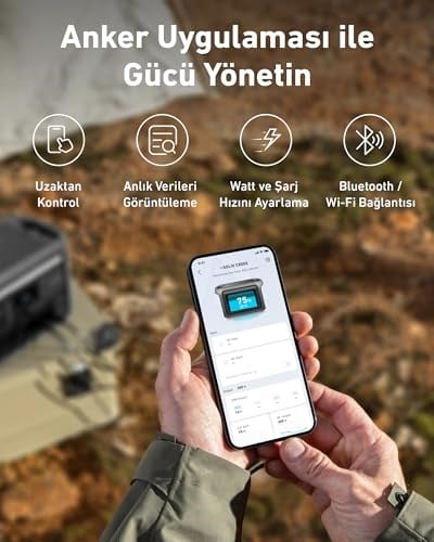 Anker SOLIX C800X 768Wh I 1200W I 1600W Surgepad Taşınabilir Güç Kaynağı, 10 Bağlantı Noktası ile Birden Fazla Cihazı Bağlama